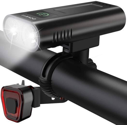 2 x Luci LED per bicicletta ricaricabili USB con batteria 800 mAh Impermeabili